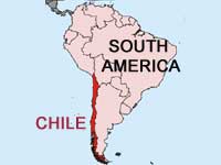 Chile in South America Map Chile in South America Map