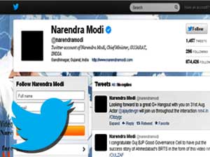 Narendra Modi goes 'black' on Twitter Narendra Modi goes 'black' on Twitter
