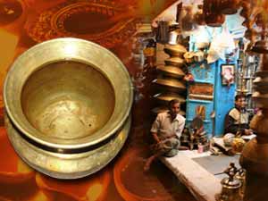 Brass utensils sale down in Dhanteras before Diwali Brass utensils sale down in Dhanteras before Diwali
