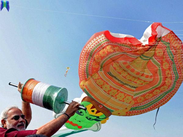 काइट फेस्टिव में नरेंद्र मोदी