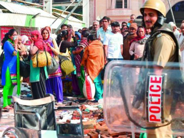 -women outside at satlok ashram -women outside at satlok ashram