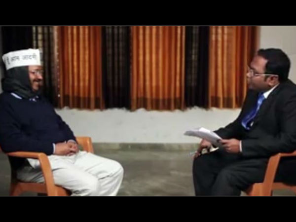 AAP chief Arvind Kejriwal in an interview with fake Arnab Goswami AAP chief Arvind Kejriwal in an interview with fake Arnab Goswami