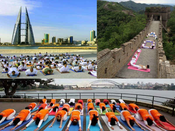 Yoga Day pics- दुनिया की सैर