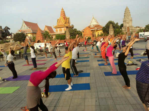 Yoga Day Cambodia कंबोडिया