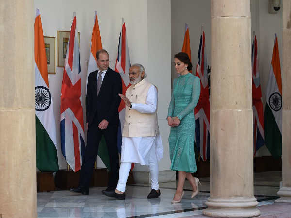 Prince William and Kate Middleton lunch with PM Modi