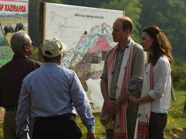 Prince William and Kate's royal safari ride at Kaziranga 