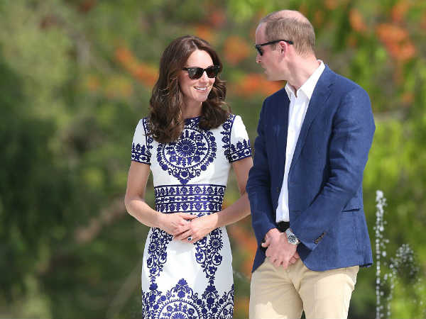 Prince William and Kate Middleton at the Taj Mahal