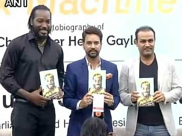 chris gayle book six machine launch in delhi chris gayle book six machine launch in delhi
