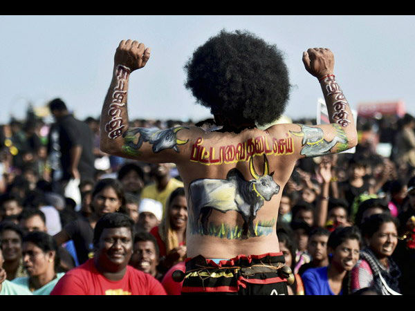 Jallikattu protests updates: Train stopped near Madurai in retaliation to forceful eviction at Marina beach Jallikattu protests updates: Train stopped near Madurai in retaliation to forceful eviction at Marina beach