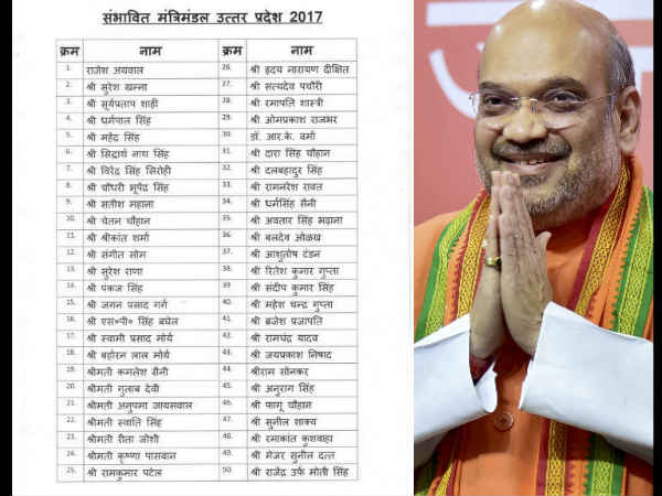 यूपी: CM के नाम का ऐलान करने को तैयार बीजेपी, ये है संभावित मंत्रिमंडल की लिस्ट! यूपी: CM के नाम का ऐलान करने को तैयार बीजेपी, ये है संभावित मंत्रिमंडल की लिस्ट!
