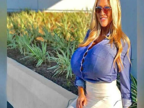 Glamour model earn million of rupees due to her bizarre breast size Glamour model earn million of rupees due to her bizarre breast size