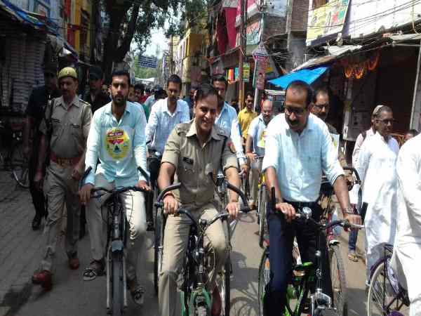अंतर्राष्ट्रीय योग दिवस के लिए चलाई साइकिल