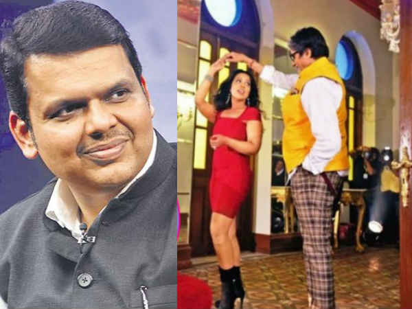 Amitabh Bachchan and Maharashtra CM wife shake legs. Amitabh Bachchan and Maharashtra CM wife shake legs.