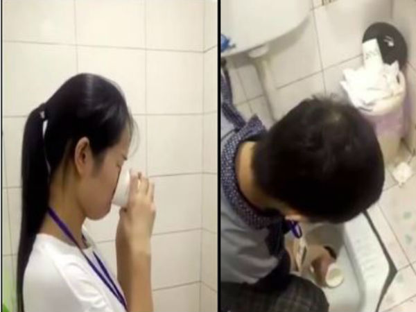 Video: Company makes workers drink from toilet for missing target Video: Company makes workers drink from toilet for missing target