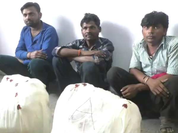 A van with BJP symbol lotus caught with 44 kg charas inside A van with BJP symbol lotus caught with 44 kg charas inside