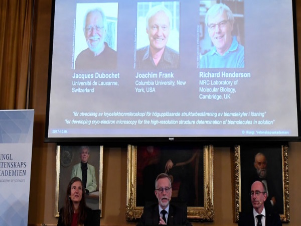 Nobel Prize 2017: क्रायो माइक्रोस्कोपी के आविष्कारकों को मिला केमेस्ट्री का नोबेल प्राइज Nobel Prize 2017: क्रायो माइक्रोस्कोपी के आविष्कारकों को मिला केमेस्ट्री का नोबेल प्राइज