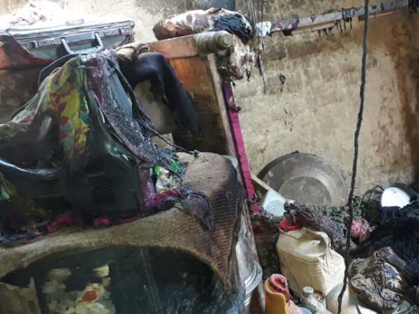 Mother died with two children in home fire in Mirzapur Mother died with two children in home fire in Mirzapur