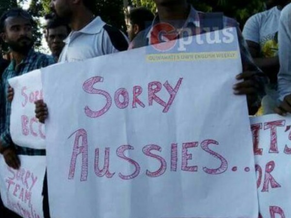 100s Of Young Guwahatians Held Sorry Placards For Australia 100s Of Young Guwahatians Held Sorry Placards For Australia