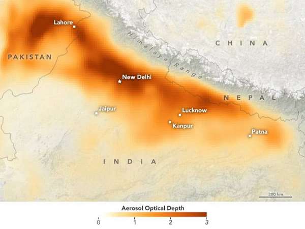 NASA ने जारी की जहरीले स्मॉग की तस्वीरें, दिल्ली की स्थिति भयावह NASA ने जारी की जहरीले स्मॉग की तस्वीरें, दिल्ली की स्थिति भयावह