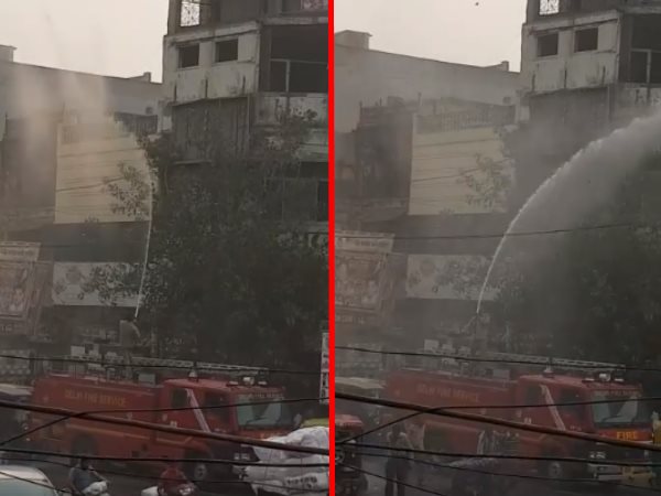 प्रदूषण को कम करने के लिए दिल्ली में फायर फाइटर्स से छिड़का जा रहा है पानी प्रदूषण को कम करने के लिए दिल्ली में फायर फाइटर्स से छिड़का जा रहा है पानी