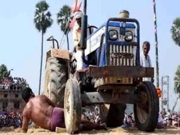 Punjab's wrestler showed feat in Bihar, people shocked Punjab's wrestler showed feat in Bihar, people shocked