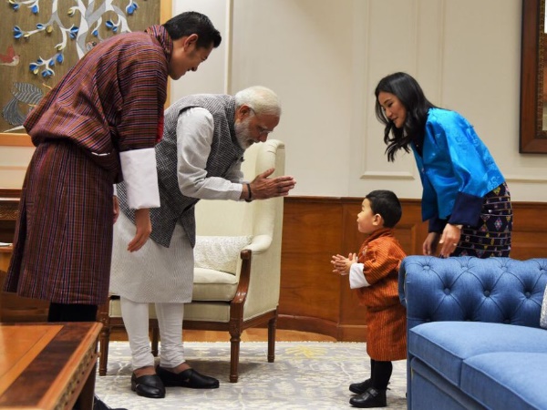 PM Modi with Bhutan Prince PM Modi with Bhutan Prince