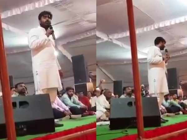 SP leader threatened inspector to cut in two parts, video viral SP leader threatened inspector to cut in two parts, video viral