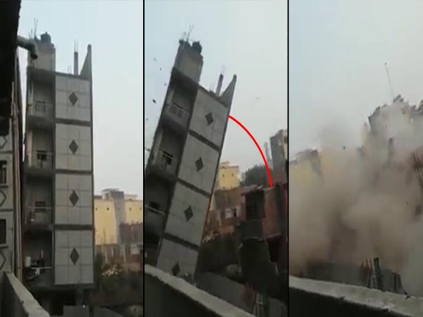 delhi jasola fIVE storey buildings distroy in few Seconds delhi jasola fIVE storey buildings distroy in few Seconds