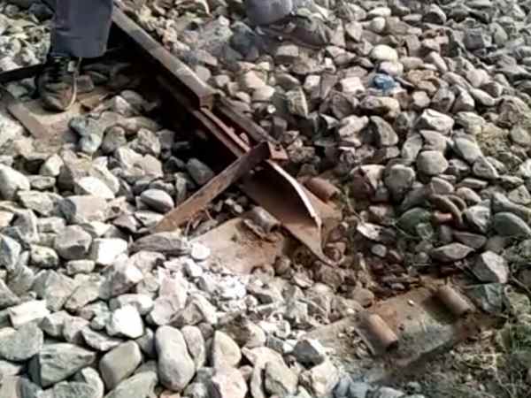 A freight train derailed in Sahjahanapur area, track broken A freight train derailed in Sahjahanapur area, track broken