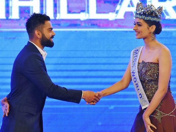 Virat Kohli With Manushi Chhillar Virat Kohli With Manushi Chhillar