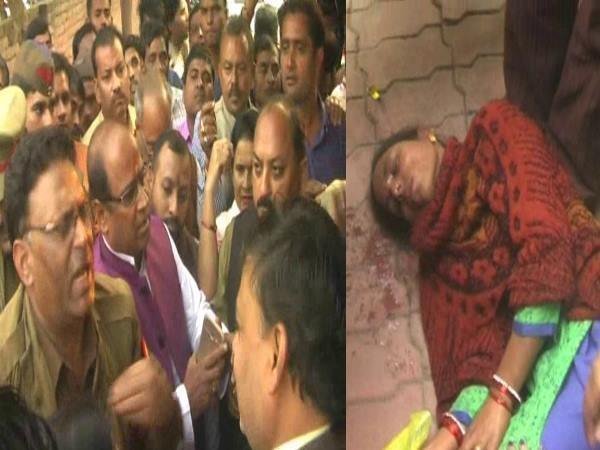 बीजेपी नेता को चौकी में सबके सामने मारा थप्पड़