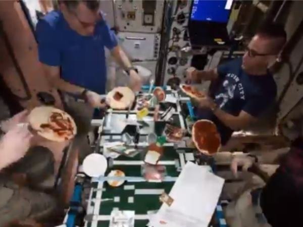 pizza party in space video goes viral on social media pizza party in space video goes viral on social media