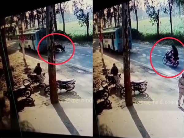 Live road accident in muzaffarnagar caught on CCTV Live road accident in muzaffarnagar caught on CCTV