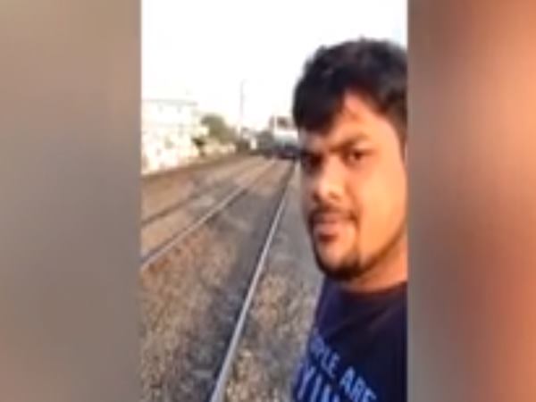 ट्रेन के साथ सेल्फी क्लिक कर हा था युवक, भिड़ा ट्रेन के साथ सेल्फी क्लिक कर हा था युवक, भिड़ा