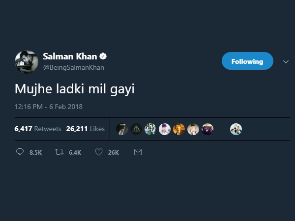 सलमान का ऐलान, लड़की मिल गई