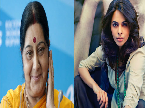 Mallika Sherawat approaches Sushma Swaraj to help NGO founder with Indian visa Mallika Sherawat approaches Sushma Swaraj to help NGO founder with Indian visa
