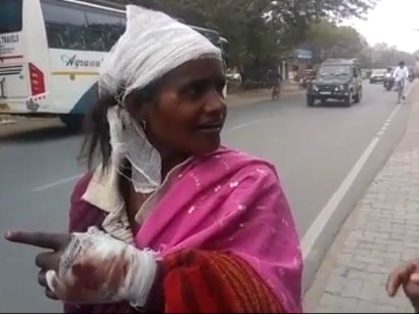 अस्पताल से भाग रही महिला को की रोकने की कोशिश