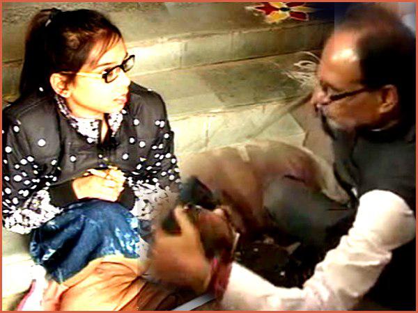40 किलो की शुभांगी का 80 किलो का पैर