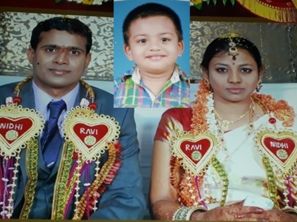 निधि की शादी 2012 में विशाखापट्टनम के रहने वाले रविशंकर के साथ हुई थी