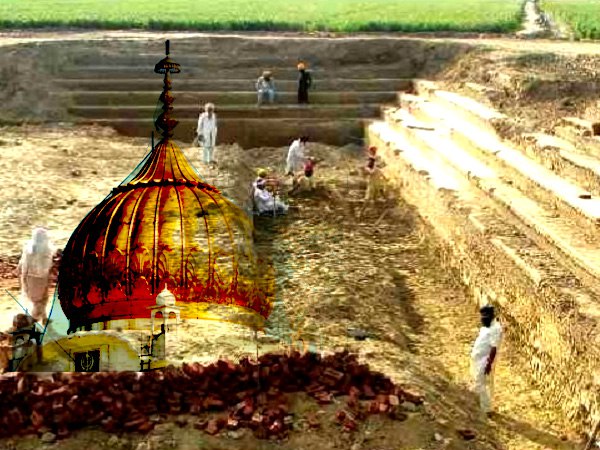 अचानक जमीन से निकलने लगी ईटें