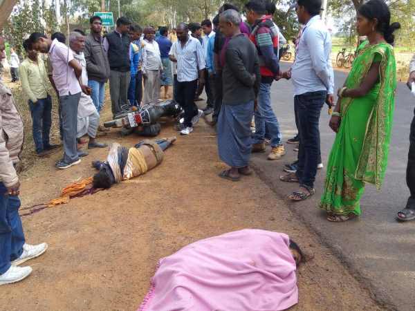 Mother in law and son in law crushed by tractor in Mirzapur Mother in law and son in law crushed by tractor in Mirzapur