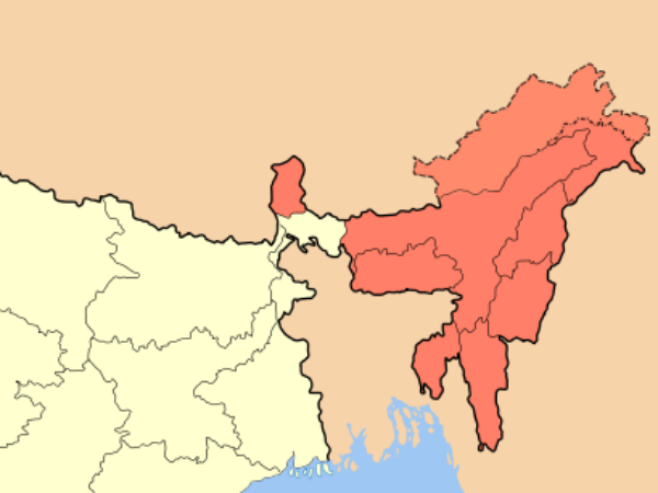 अरुणाचल , असम, मेघालय, मणिपुर, मिज़ोरम, नागालैंड और त्रिपुरा