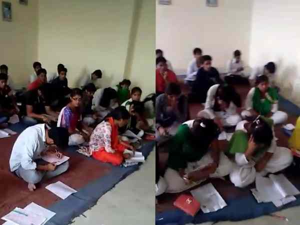 Examiner was walking in the examination room of revolver at Agra University Examiner was walking in the examination room of revolver at Agra University