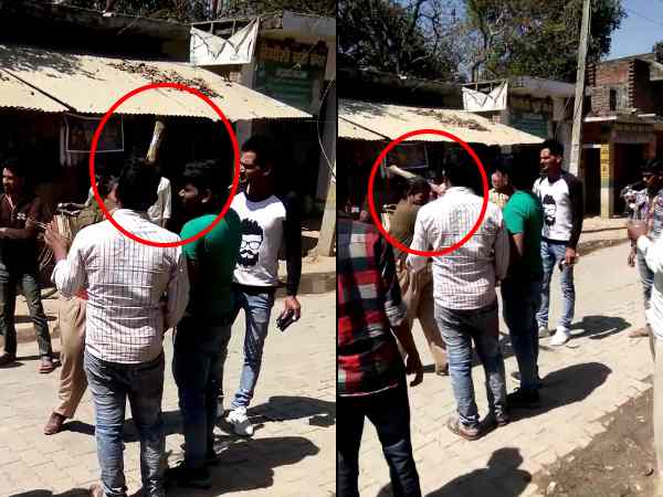 lady sub inspector beats driver to broom because-he denied to lift her in Amethi lady sub inspector beats driver to broom because-he denied to lift her in Amethi