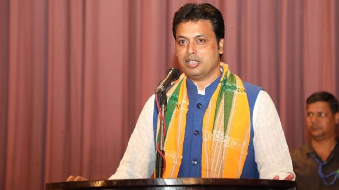 त्रिपुराः सांसद के पीए थे बिप्लब देब, अब मुख्यमंत्री पद के दावेदार त्रिपुराः सांसद के पीए थे बिप्लब देब, अब मुख्यमंत्री पद के दावेदार