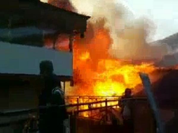 Houses caught fire in Chaupal area of Shimla Houses caught fire in Chaupal area of Shimla