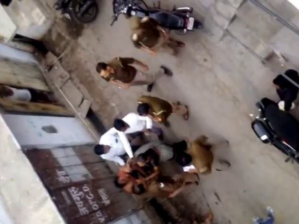 Mother son beaten by UP Police in Mathura Mother son beaten by UP Police in Mathura