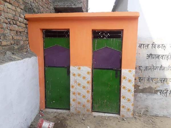 shahjahanpur hindu community offended after toilet painted saffron shahjahanpur hindu community offended after toilet painted saffron