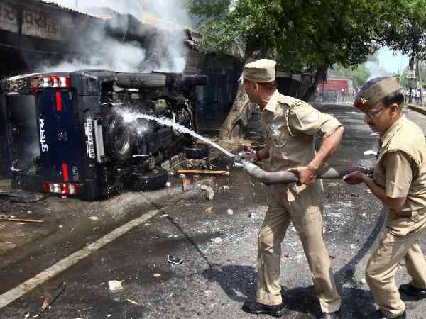 bharat bandh sc st protection act turn violent curfew firing bharat bandh sc st protection act turn violent curfew firing