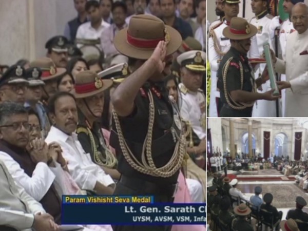 Defence Investiture ceremony being held at Rashtrapati Bhawan in Delhi Defence Investiture ceremony being held at Rashtrapati Bhawan in Delhi